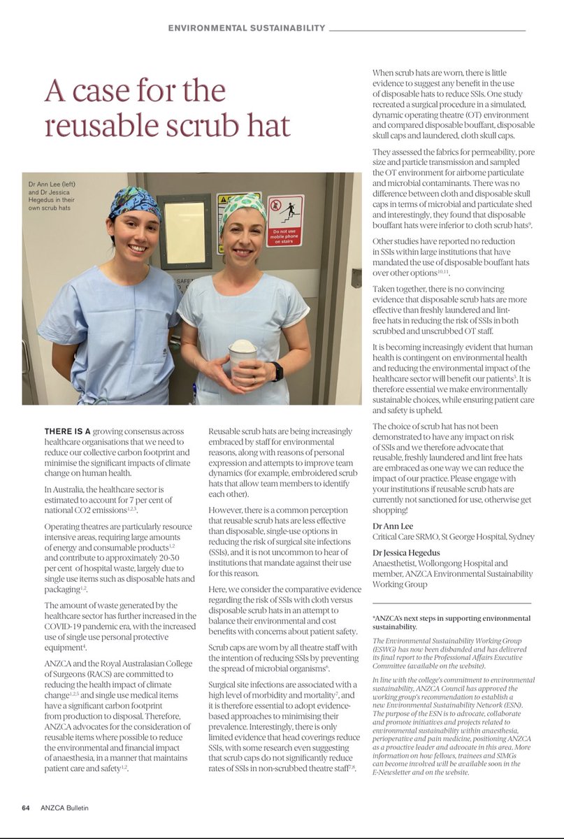 tra2sh1's tweet photo. Lovely to see a TRA2SH theatre hat being sported by the awesome @jessahegedus in the @ANZCA bulletin spring edition.
Our Etsy store (via our website in bio) sells handmade cotton theatre hats in environmental themed fabrics.
They last a long time, and are also very #farshun https://t.co/uZTx3l4gCI