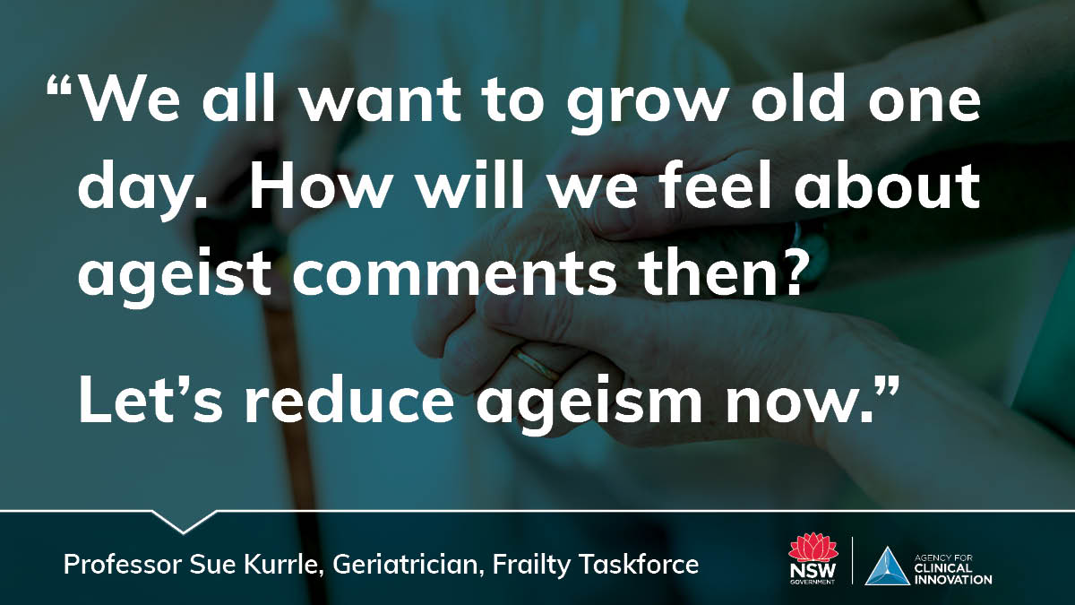 “We all want to grow old one day. How will we feel about ageist comments then? Let’s reduce ageism now,” says Prof. Sue Kurrle, Geriatrician &amp; #NSWFrailty Taskforce executive member.

#UNIDOP2021 #Ageism #AWorld4AllAges <a href="/COTAAustralia/">COTA Australia</a> @Aged_CareOnline  <a href="/SNHNetwork/">SNHNetwork</a> 
<a href="/gerontologyau/">AAG</a>