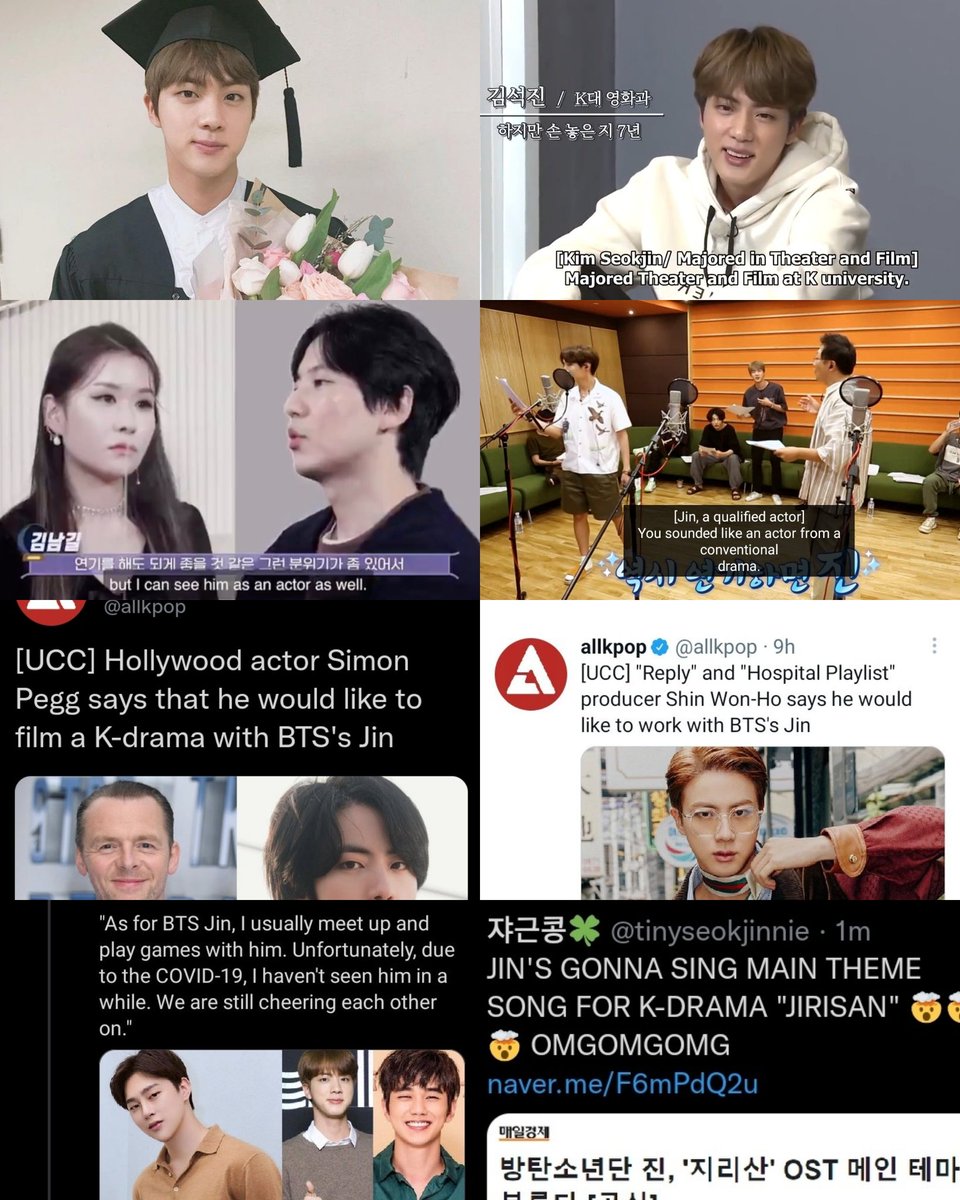 seokjinmylabsss's tweet photo. at this point we all waiting for kim seokjin to debut as actor jin 😭 https://t.co/AKMUWmjWjs