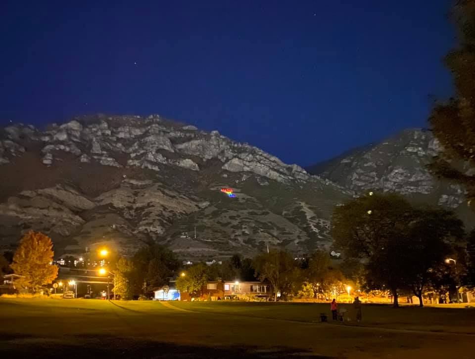 Guy_Murray's tweet photo. On Y Mountain--as we Tweet . . . #BYU #LatterGayStories #Pride #ProvoPride #LDS #Mormon #YMountain https://t.co/9codhdRouM