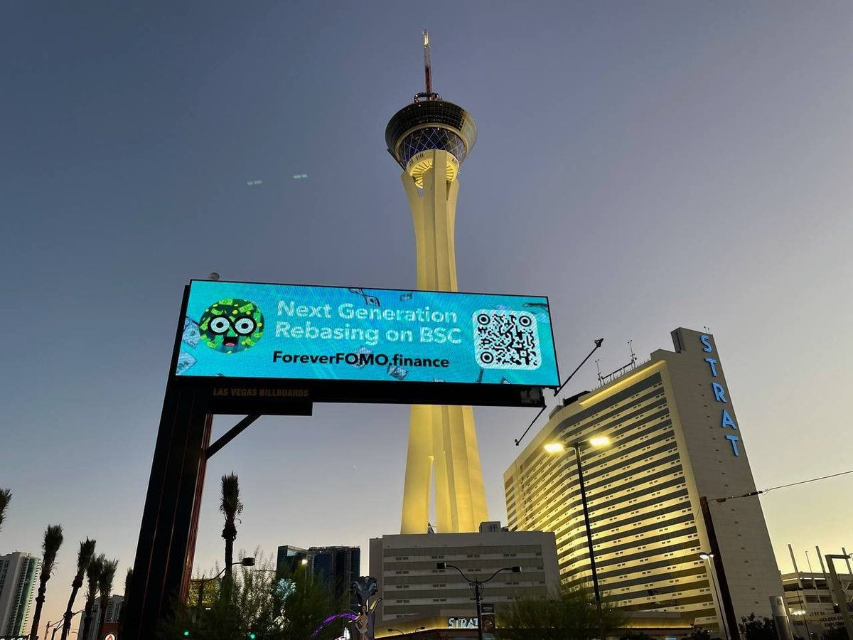 Bsc100x_gems's tweet photo. ForeverFOMO has the first round of billboards live! 
3 billboards are in Las vegas for a month! 

Looks to be a good time to buy, 11M market cap ATH and now a solid floor at 3m.
14% slippage
https://t.co/VKOj3F2JMi

TG: https://t.co/Fj1hEN4Szd

 #ForeverFOMO #SAFEMOONKILLER #bnb https://t.co/0BkbjBcoof