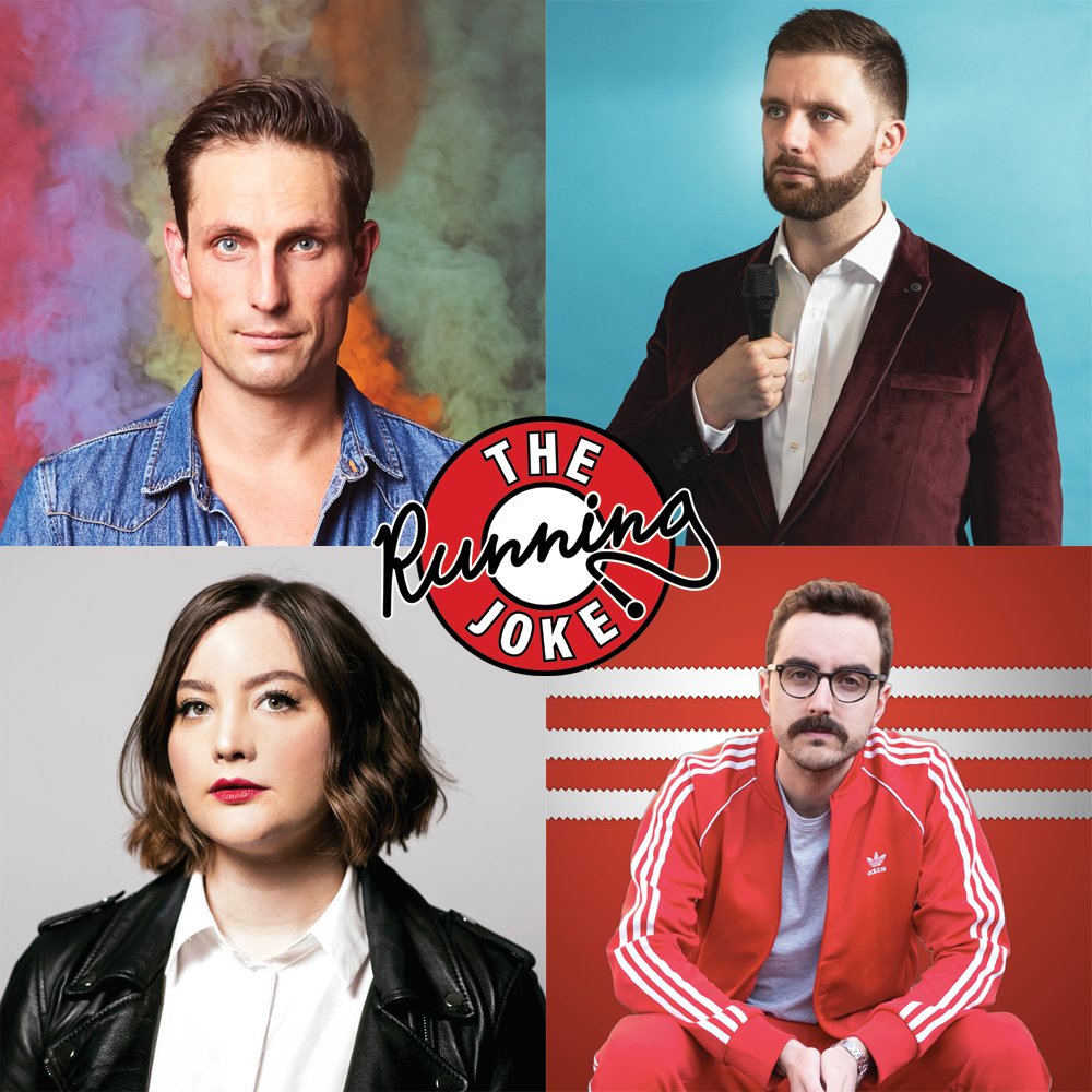 danmuggleton's tweet photo. Every Friday 8pm AEST, I get some of my favourite comedians together on Zoom for @therunningjoke_ digital comedy club. This week we've got:
#CamKnight
@pierrenovellie 
@lauradaviscomic 

Get tickets at https://t.co/rwHCh2Uqph from just $10. https://t.co/LksGLvmH9Q