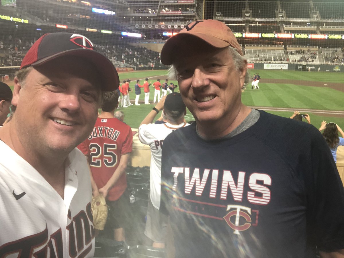 JJGardner9's tweet photo. Tough season for @Twins. Great season for @MLB. Happy to catch my last game of 2021 - a fun one - midweek with @DoyleKevinS @ChrisHaasemn and #TCBear https://t.co/bQ4D6Zo8Un