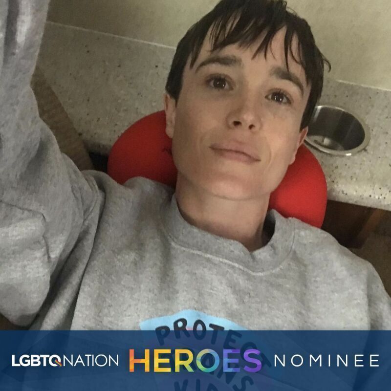 LAST CHANCE TO VOTE IF <a href="/TheElliotPage/">Elliot Page</a> is your LGBTQ NATION HERO OF THE YEAR. Who will be remembered for making the #LGBTQ world a better place? Voting closes at midnight tonight.  lgbtq.to/3miKSOB