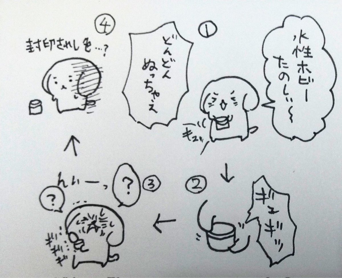 旦那さんの水性ホビーの瓶がほとんどこれだった。空いたやつはリムーバー使って蓋周りキレイにしておいた。昔兄貴に絵の具貸したらよくチューブ絵の具がこうなってたの思い出した。 
