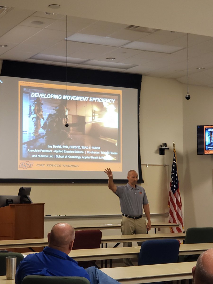 OSUTacFAN's tweet photo. So grateful we had a chance to speak at the Fire Service Instructors of Oklahoma #fsio 40th annual conference! Had a great time meeting some amazing people and talking #firefighter fitness! 

#okstate #gopokes https://t.co/lIMTxUCTZQ