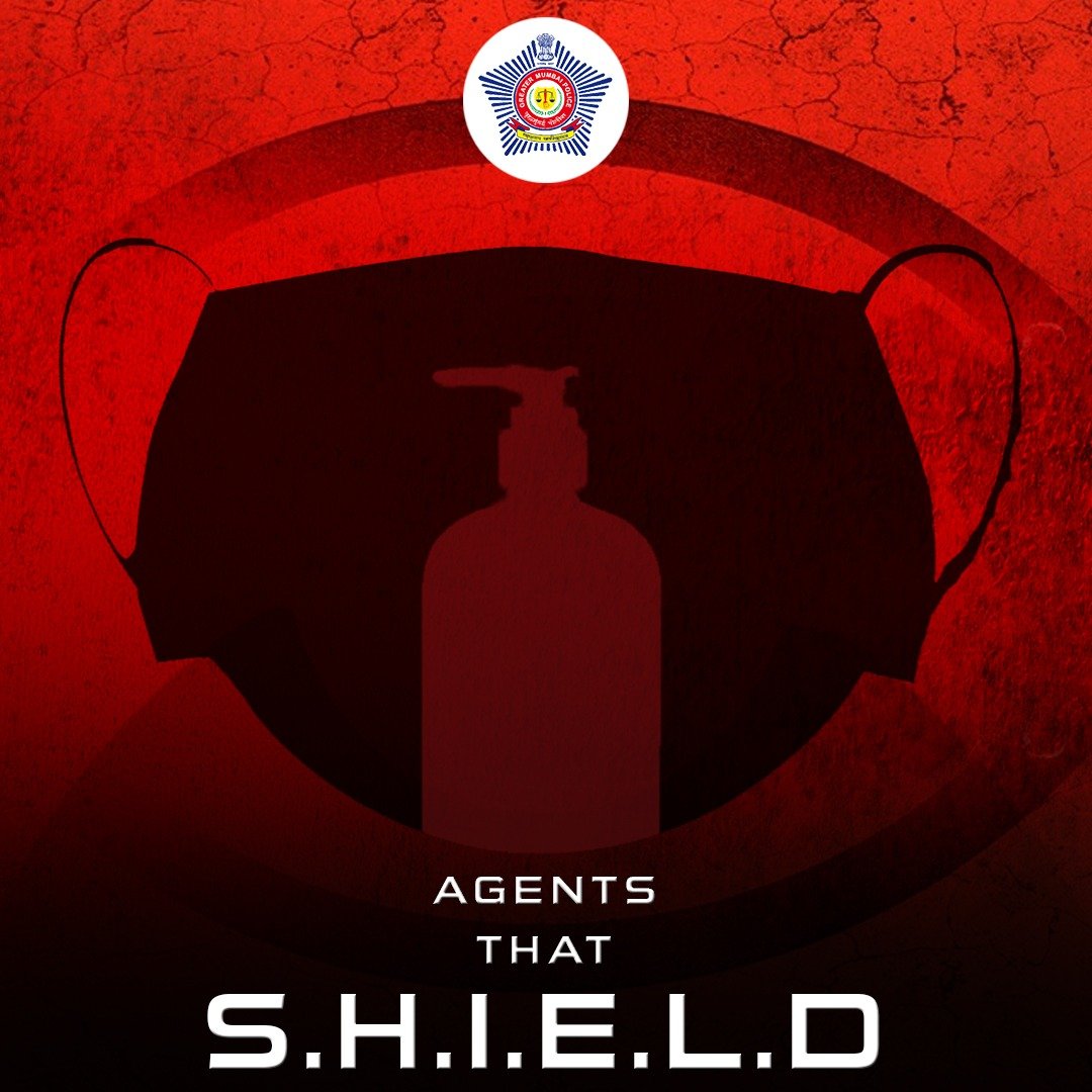 CPMumbaiPolice's tweet photo. We 'Stan' those who follow guidelines. Let these 'marvel-ous' agents ensure your protection!

#ShieldsAgainstVirus #TakingOnCorona https://t.co/eeDryp6fT2