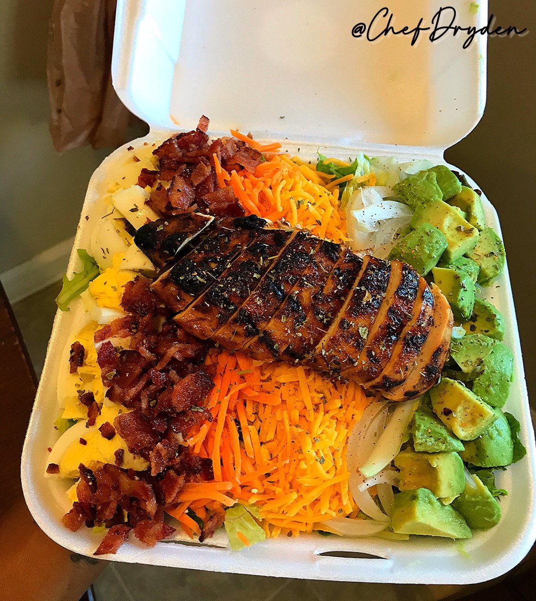 MissMaux's tweet photo. Sa-lad 🥗 *In My Spongebob Voice* 🤓 #ChefDryden #HoodSalad #RaleighNC https://t.co/N5JWzMAyui