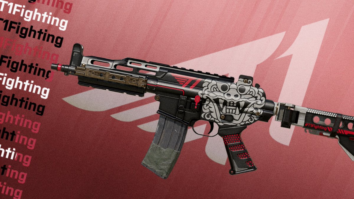 iLevenR6's tweet photo. 🎉(R6 T1 NEW WEAPON SKIN RELEASE)🎉

Giving away🎁

Here is our T1 skin for Vigil K1A♥️

To enter 
✅Like &amp; RT this tweet
✅Follow @iLeven_R6 

There will be a total of 3 winners, the winners will be announced on 2021 / 10 / 11 😉

#T1WIN #T1Fighting https://t.co/XZYDSa1doM