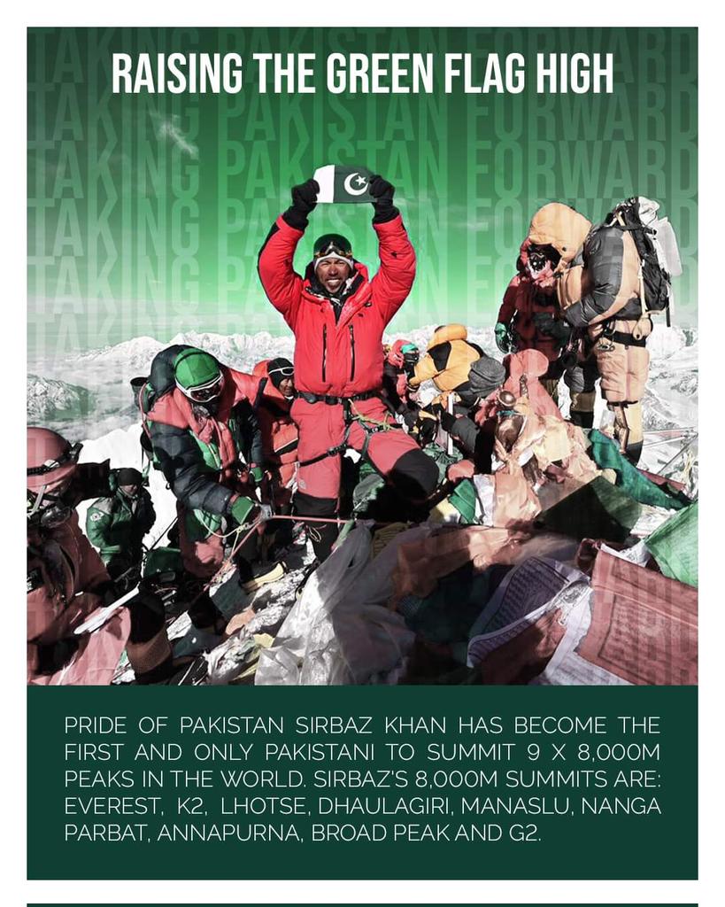 Lots of congratulations to @Sirbazkhan to climb Daulaghiri .
After summitting Daulaghiri he is first Pakistani to summit nine 8000 mountains.
#Daulaghiri
#mountains
#highaltitude
#Sirbazkhan