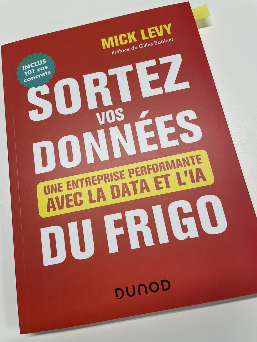 JeanDenisG's tweet photo. Allez je m’attaque à “Sortez vos données du frigo” de @mick_levy édité par @DUNOD 
J’ai déjà sauté quelques pages pour lire les cas d’usages d’#IA appliqués à la conformité (un de nos sujets chez @golem_ai)
On en reparle bientôt… https://t.co/eBs9sGfCJP
