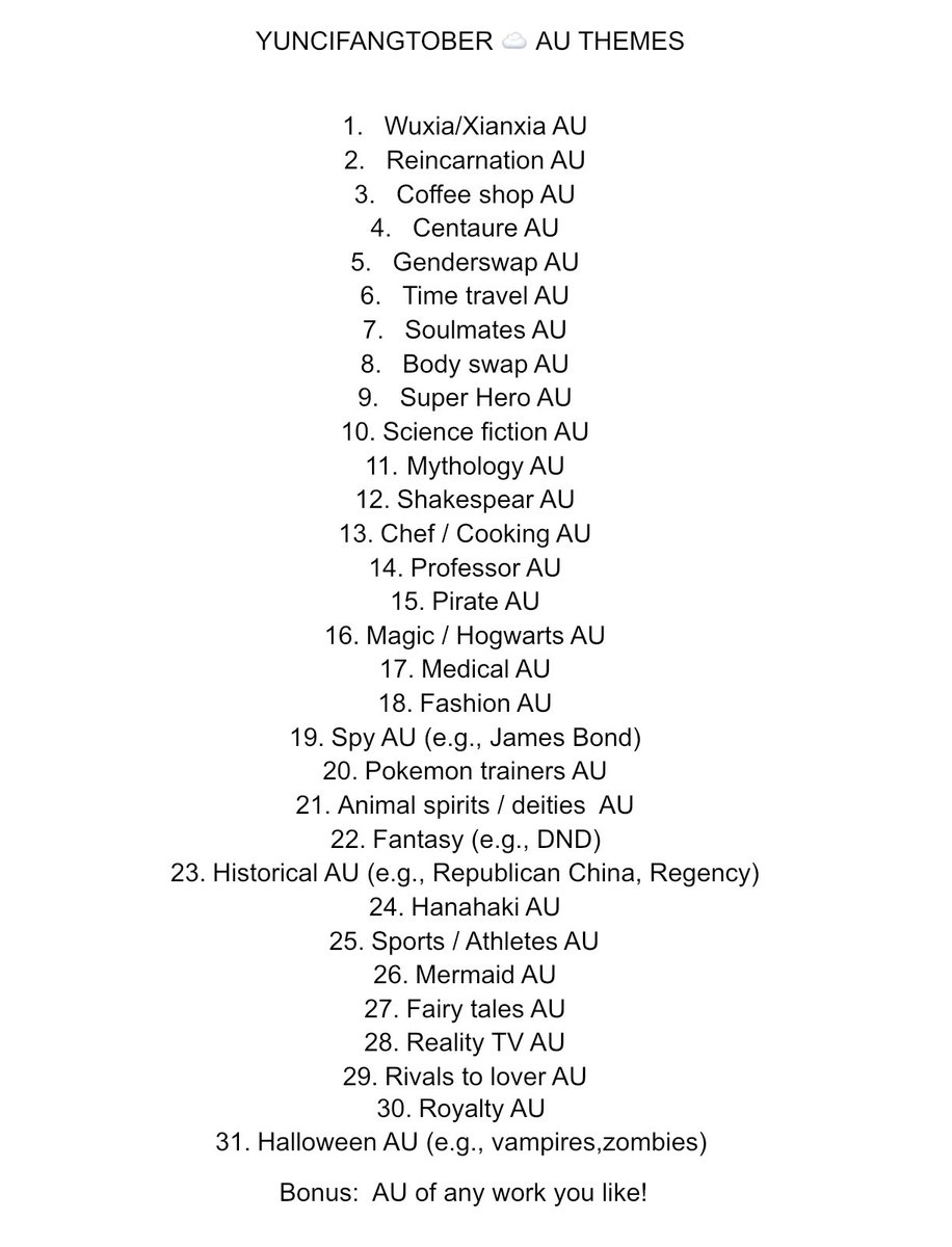 angelophanie's tweet photo. [2/2] And here is another list for AU lovers ☺️☺️☺️

#云次方 #双云 #YunCiFang #DoubleCloud #龙嘎 #嘎龙 https://t.co/d5iHJSsWgK