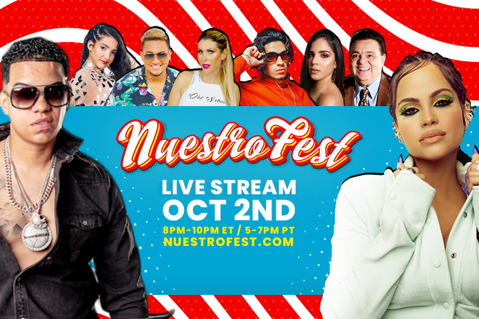 NuestroFest's tweet photo. #NuestroFest (virtual) will be hosted live from Miami Oct 2nd from 8-10 pm EST. The 2-hour broadcast/live stream experience will feature a jam-packed line-up of iconic y emerging Latin music artists, celebrity co-hosts, mixology segments, fashion, Latino culinary recipes, y mas! https://t.co/SRJqwszzrH