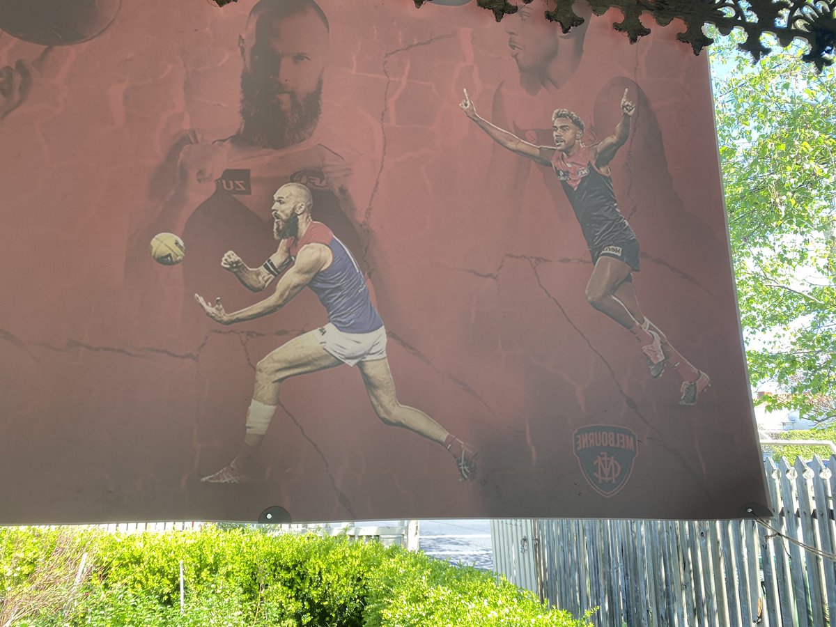 peely76's tweet photo. #MelbourneLockdown6 Friday Lunch: sashimi staring at #TRAC #clarry #maxxy & #kozzy
.@melbournefc The Dees emblem paint on the fence & banner are not coming down for a while yet…😈
Front garden bliss. https://t.co/dsITVQJpNd