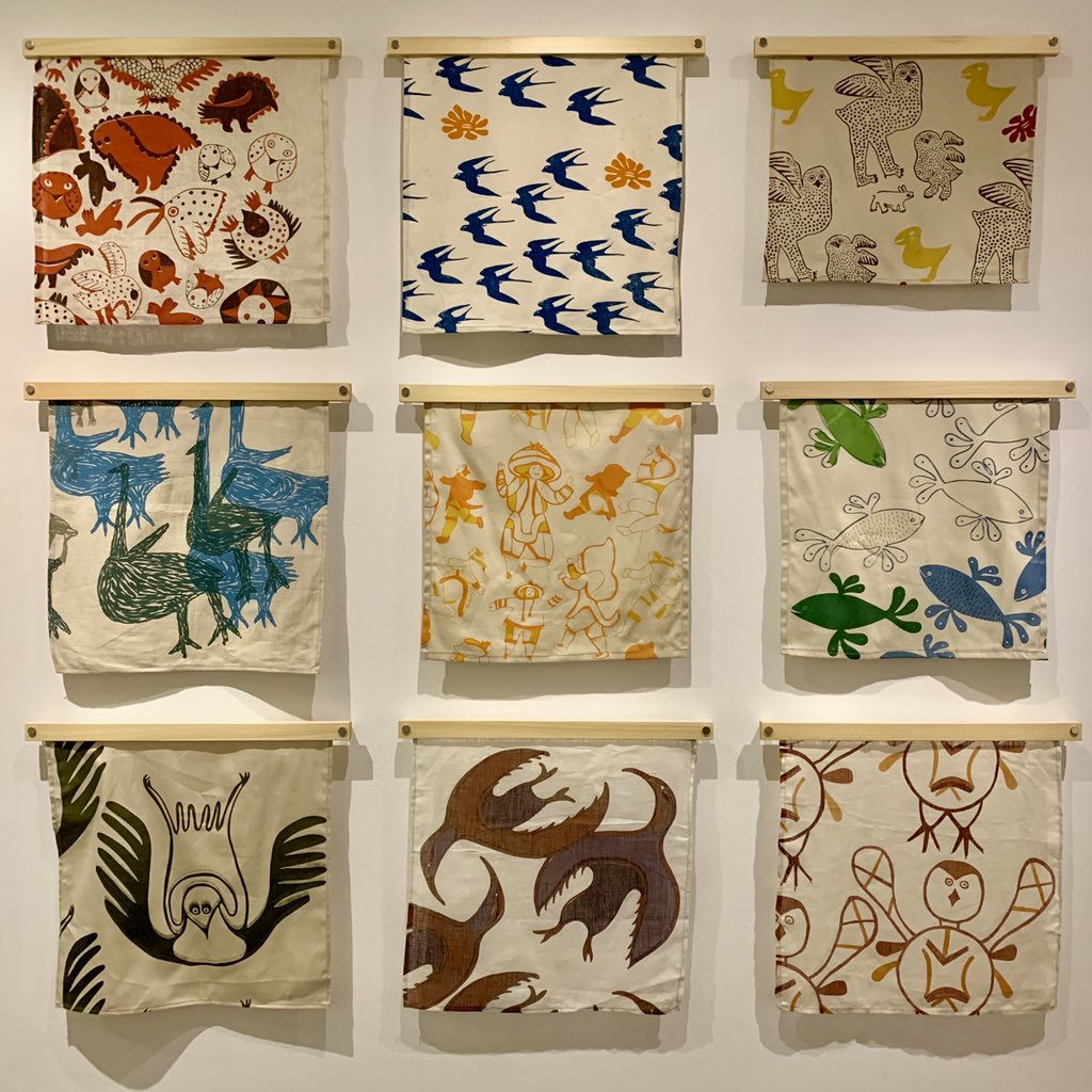 SwensonConnie's tweet photo. Absolutely enchanted and entirely obsessed with these marvelous mid-century textile prints from Inuit artists of the Arctic Islands @TMCtoronto https://t.co/xBTS2o1feu