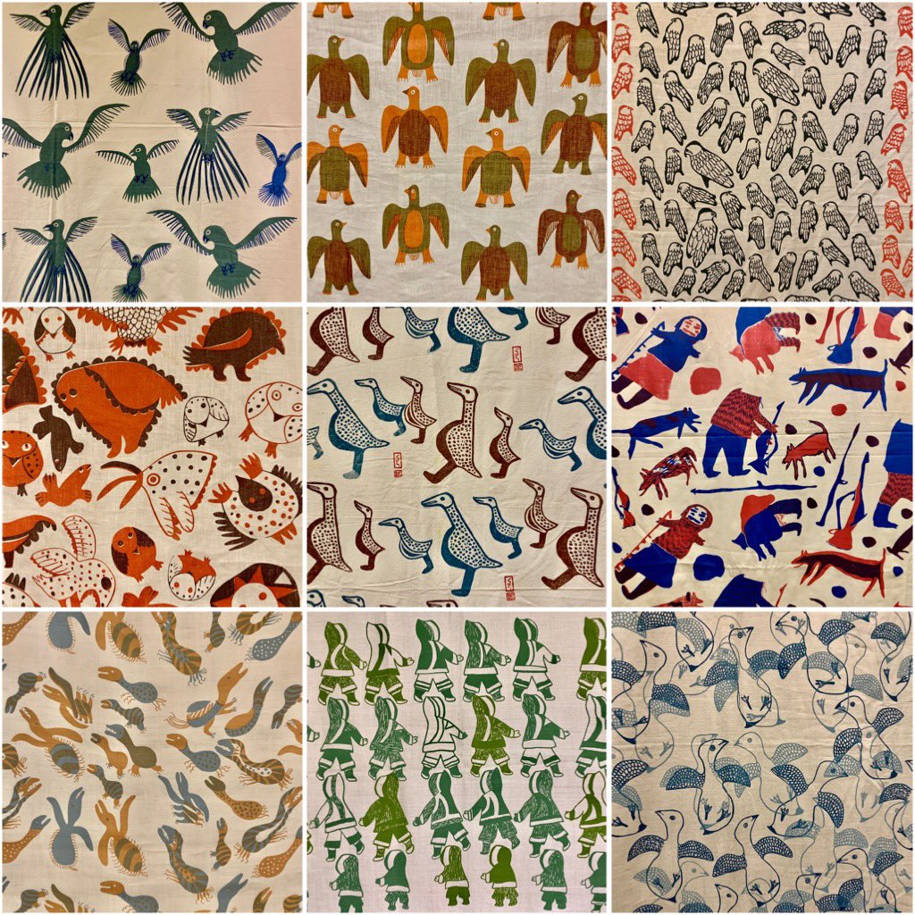 SwensonConnie's tweet photo. Absolutely enchanted and entirely obsessed with these marvelous mid-century textile prints from Inuit artists of the Arctic Islands @TMCtoronto https://t.co/xBTS2o1feu