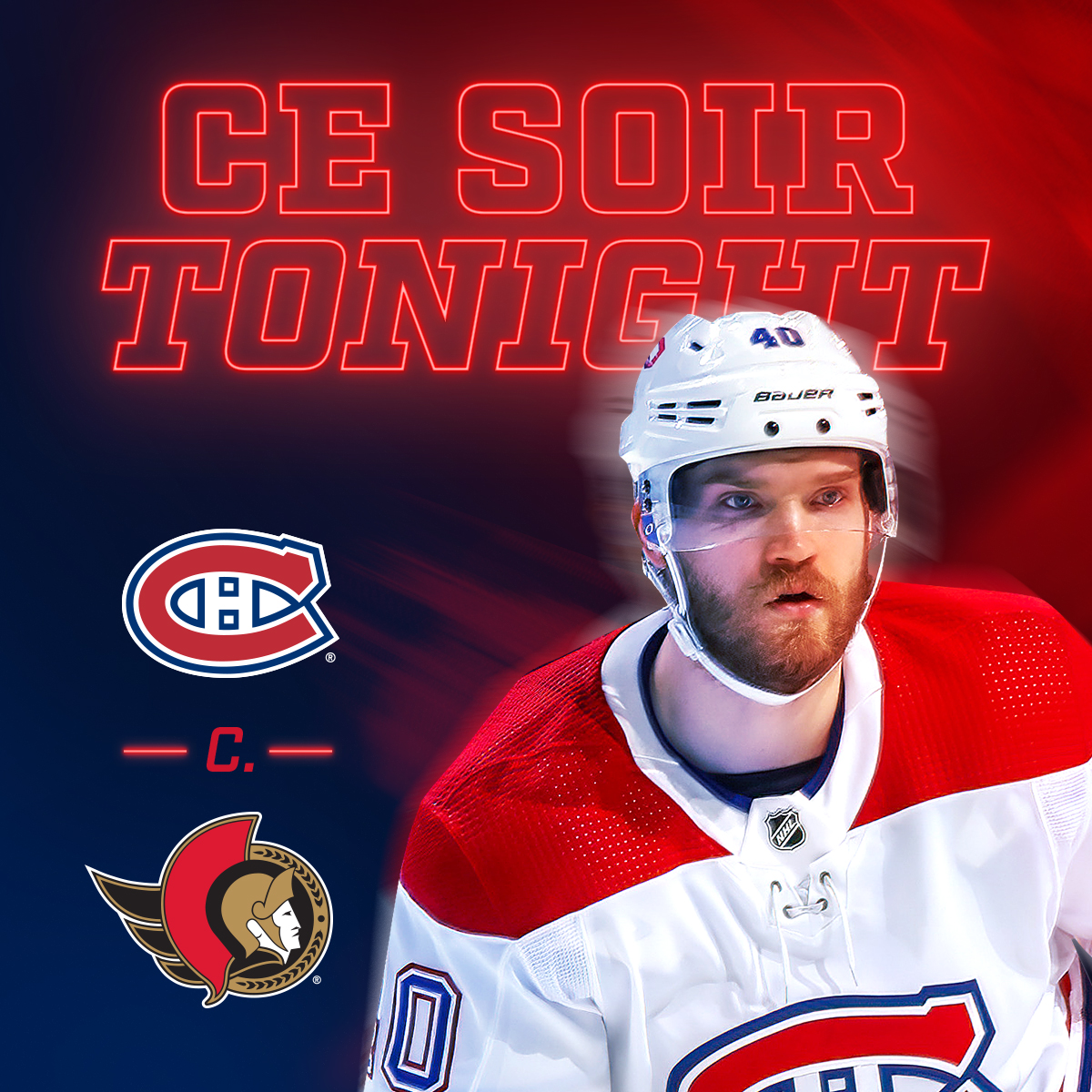CanadiensMTL's tweet photo. Jour de match! It's game day!

📍 Canadian Tire Centre
🕖 19 h / 7:00 p.m.
📺 RDS / TSN2 / TSN5
📻 98,5 fm / TSN 690

#GoHabsGo https://t.co/4fsvwafO1R