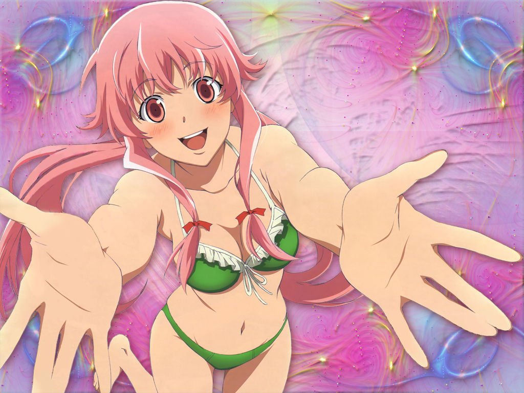 Source: 
Color: Pink Hair
Anime: Mirai Nikki Future Diary
Character: Yuno Gasai
