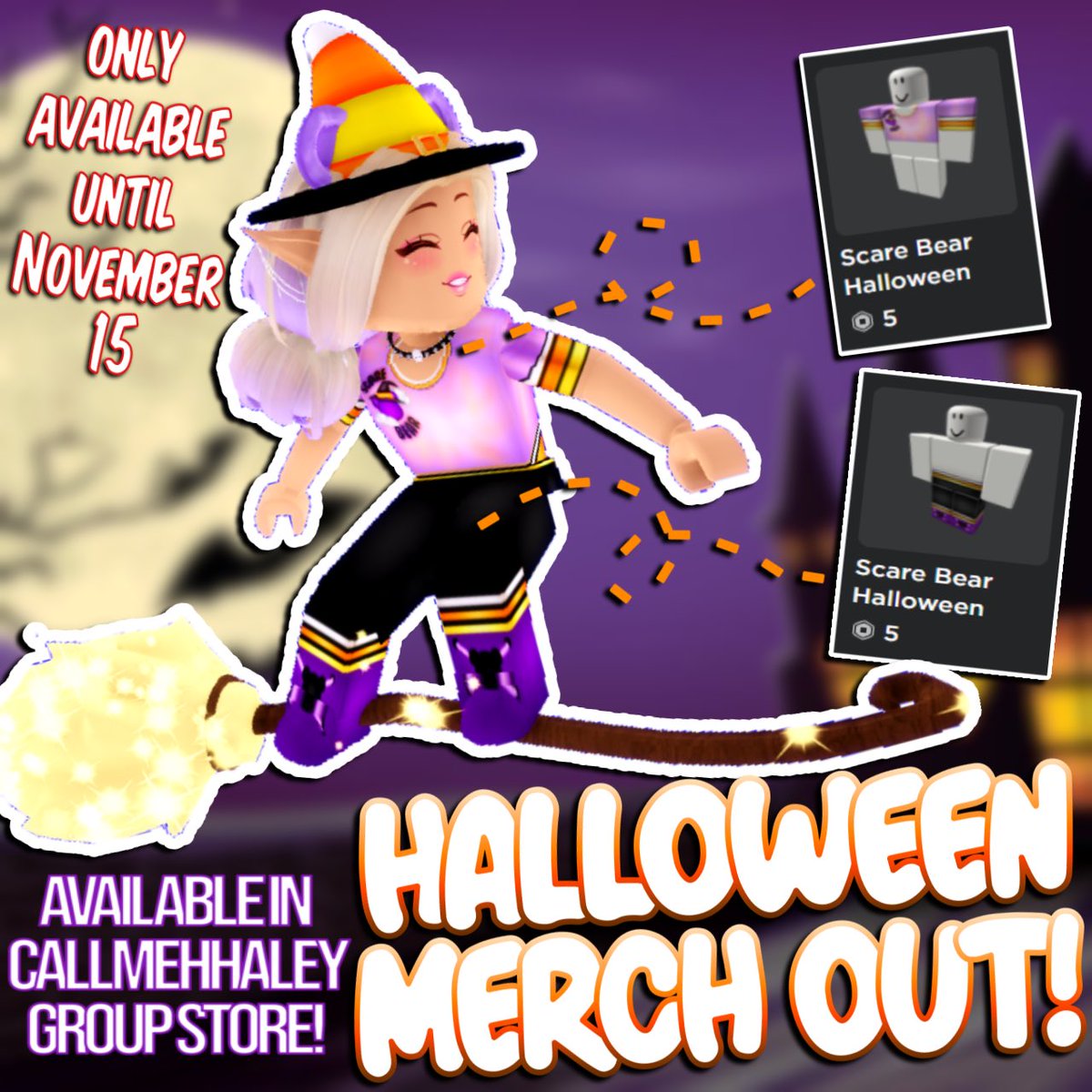 ⭐ Code: CMH on X: Hi, Carebears!🌈🐻… or should I say SCARE BEARS! 👻 I  have some very exciting news! I have new Halloween merch out now in my group  store! To