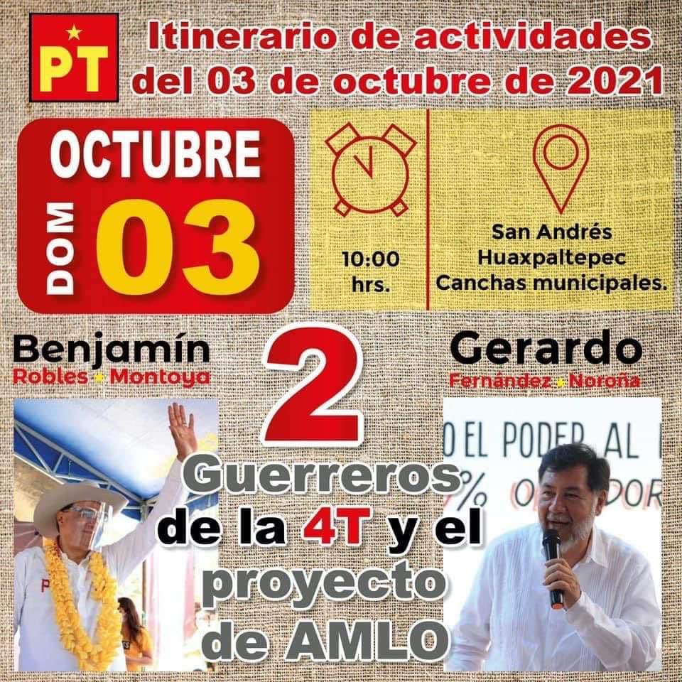 fer_lorenzoe's tweet photo. Compañeros y compañeras de la Costa, comparto con ustedes el itinerario que estaremos llevando a cabo el @PT_Oaxaca con los compañeros diputados #Guerrerosdela4T, @fernandeznorona y @BenjaminRoblesM
Toda la info 👇🏾
#CienPorCientoObradorista
#AMLO
https://t.co/EMlPKYSvf1 https://t.co/JIh3yxeqWM