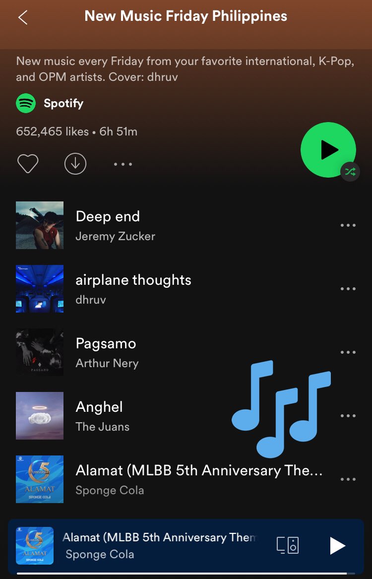 SpongeColaPH's tweet photo. New Music Friday playlist! 
https://t.co/Vc8D2bzrP3

#SpongeColaAlamat #alamat https://t.co/1KPt4NzK9i