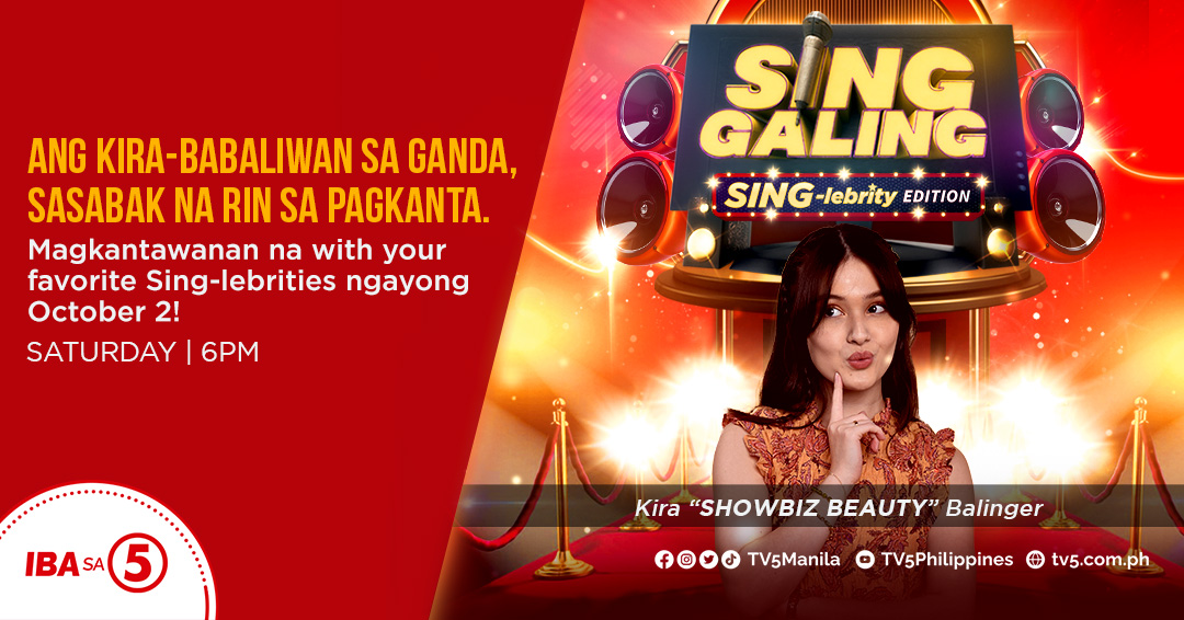 TV5manila's tweet photo. Super pretty na, may talento pa sa pagkanta! 💯

Abangan ang “Showbiz Beauty” na si Kira Balinger sa @SingGalingTayo #SingLebrity Edition! Ngayong Sabado na, 6PM sa #TV5TodoMaxWeekend! 

#IBAsa5 https://t.co/8so7pb9BzB