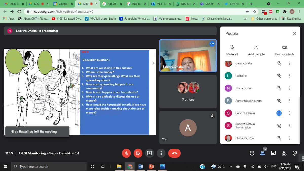 #Sucessfully Conducted #monitoring and Coaching Session for September on #gender #equality and #social #inclusion for #WASHSDG and <a href="/_waterforwomen/">Water for Women</a> facilitated by <a href="/sabitradhakal/">Sabitra Dhakal</a> in <a href="/SnvNepal/">SNV Nepal</a>