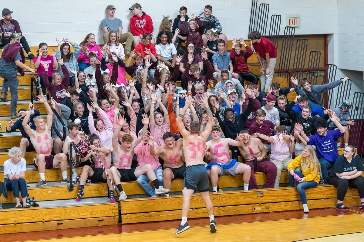 The Dukes Student section out supporting the <a href="/DukesVolleyba1l/">Wellington Dukes Volleyball</a> team tonight. <a href="/WEVSD_sports/">Wellington Sports</a>