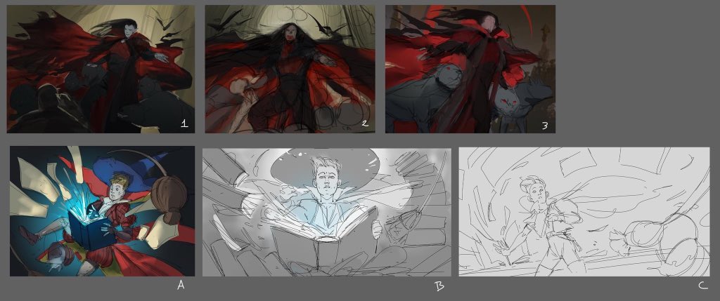 This was my 1st pass of thumbs! Took me till our last round of revisions to find my direction