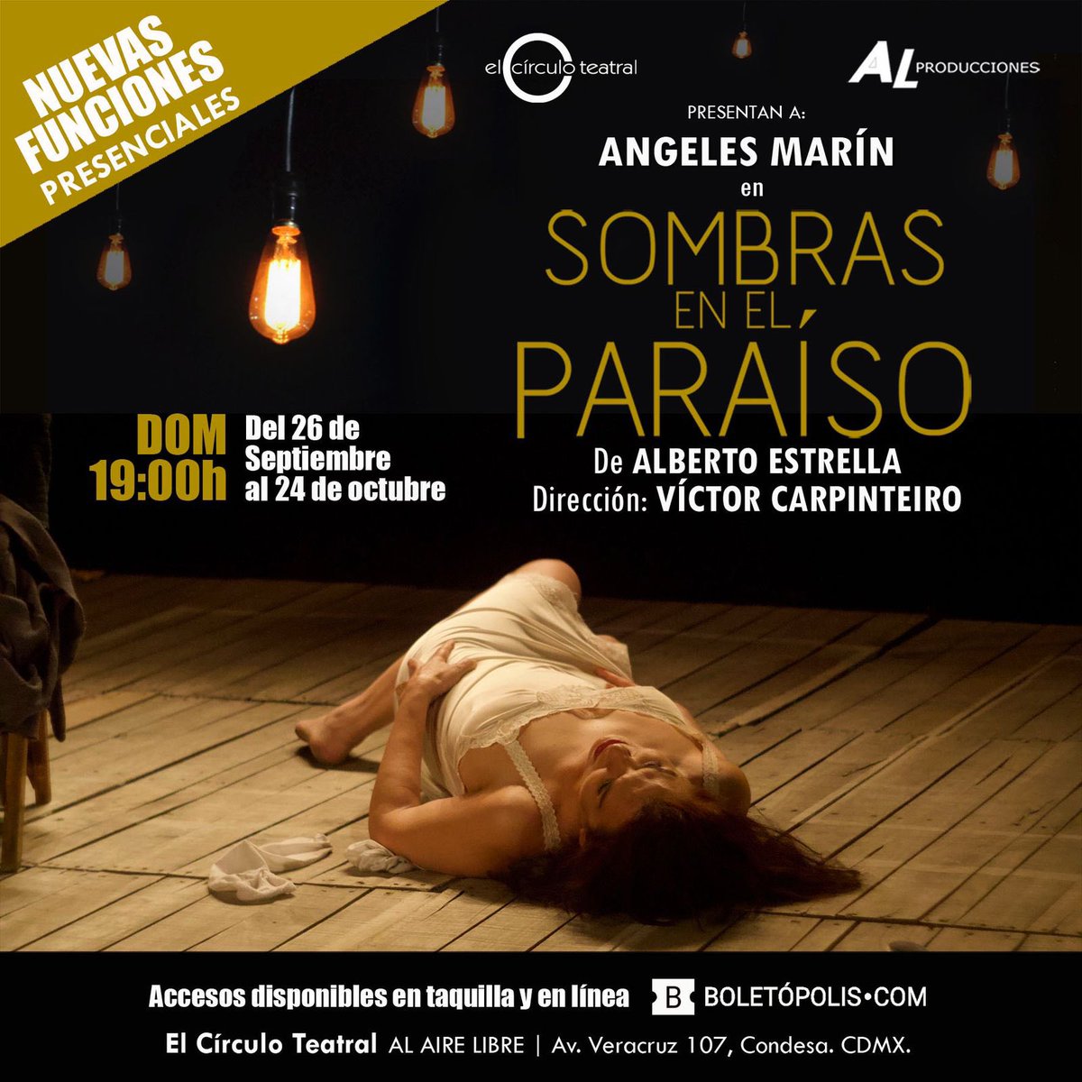 Así después del 
re-estreno de @OBRASOMBRAS de #AlbertoEstrella Dir.@v_carpin 
Los esperamos este domingo a las 7pm en el @CIRCULOTEATRAL @@en