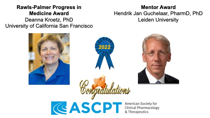 PGRN (@pgrnhub) on Twitter photo We are beyond proud to announce that two PGRN members will be receiving prestigious 2022 ASCPT Awards. Please take a moment to congratulate Prof. Deanna Kroetz and Prof. <a href="/HenkJGuchelaar/">Henk-Jan Guchelaar</a> for their achievements.
@UCSF_BioE <a href="/LUMC_Leiden/">LUMC Leiden</a> <a href="/ASCPT_ClinPharm/">ASCPT Alexandria</a> We are beyond proud to announce that two PGRN members will be receiving prestigious 2022 ASCPT Awards. Please take a moment to congratulate Prof. Deanna Kroetz and Prof. <a href="/HenkJGuchelaar/">Henk-Jan Guchelaar</a> for their achievements.
@UCSF_BioE <a href="/LUMC_Leiden/">LUMC Leiden</a> <a href="/ASCPT_ClinPharm/">ASCPT Alexandria</a>