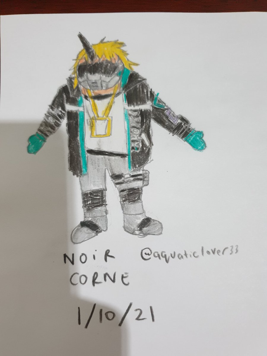 aquaticlover33's tweet photo. My latest drawing of a 2 Star Operator is of Noir Corne. In this one I'm drawing him without his shield. I will draw one with him holding his shield another time.
#Arknights #ArknightsFanArt #2StarOperators #RhodesIsland #NoirCorne https://t.co/3vLMsBbJ3G