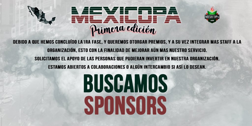 🏆Torneo Mexicopa 1ra Edición.
‼️Comunicado‼️
👉🏼Apoyanos etiquetando a las personas que pudieran aportar su granito de arena para que este proyecto mejore aún más, y logremos consolidarnos como una de las mejores Ligas de Clash Royale. Fav♥️ y Rt🔄 se agradece.