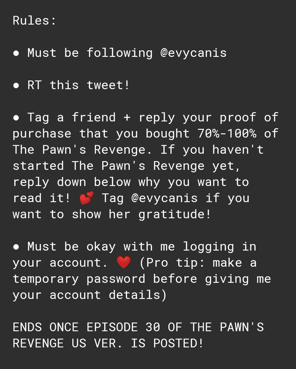 The Pawn's Revenge Daily ❤️ #LetTheEarthBreathe on X: ❤️ LEZHIN 60 COINS  GIVEAWAY! ❤️ In honor of the first week of my countdown for The Pawn's  Revenge Season 2, I will be giving away 60 Lezhin coins! Rules and details  on the picture