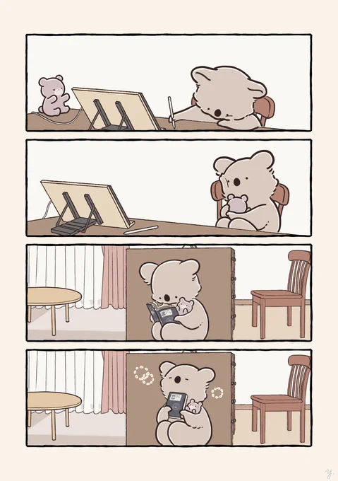 推しに元気をもらうコアラ 