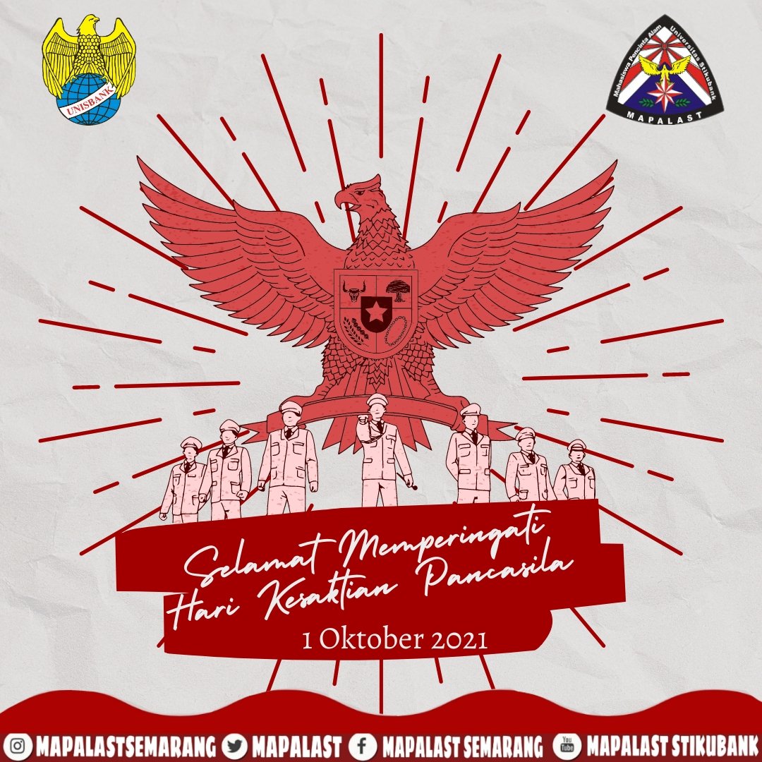 SALAM LESTARI !!
Selamat memperingati hari kesaktian Pancasila 1 Oktober 2021