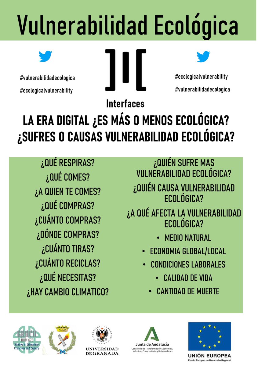 mirfersan's tweet photo. #vulnerabilidadecologica #ecologicalvulnerability @GRACOHUM676 @posthuman_uz @CanalUGR https://t.co/Y6OtoQC8EL