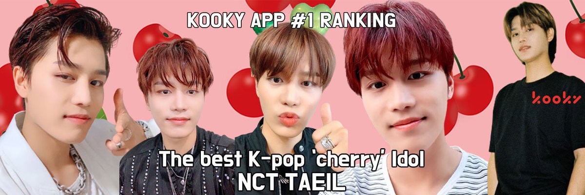 kooky__official's tweet photo. 🥇The best K-pop cherry idol #NCT  #TAEIL has arrived!🍒🍒🍒

Check out #태일  banner on the KOOKY app&amp;Twitter header&amp;youtube!
👉🏻https://t.co/FboFQEGu2E

👇🏻Read the exclusive magazine
𝐢𝐎𝐒 🍎 https://t.co/gCeNVBWu7r
𝐀𝐧𝐝𝐫𝐨𝐢𝐝 📲 https://t.co/miNxOKRM3b

#NCT127_Sticker https://t.co/scRc2YsO5A