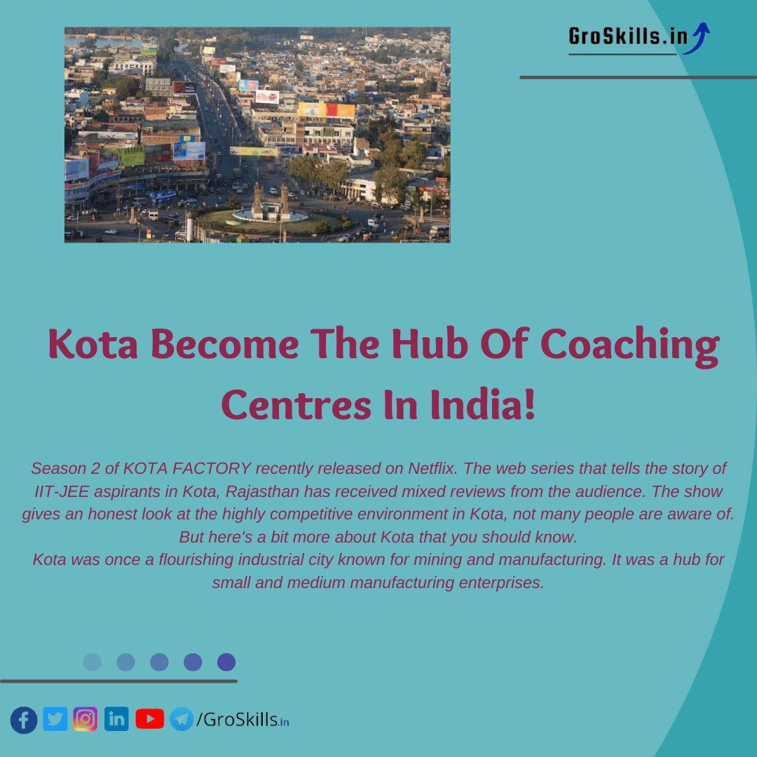 groskills's tweet photo. How Did Kota Become The Hub Of Coaching Centres In India?

#kotafactory #kota #webseries #netflix #netflixseries #iit #mains #jee #study #students #educationcity #hubofcoaching #coachingcentre #newpost #news #latestnews #tseries #KotaFactory #kota https://t.co/S5vAZN0XNZ