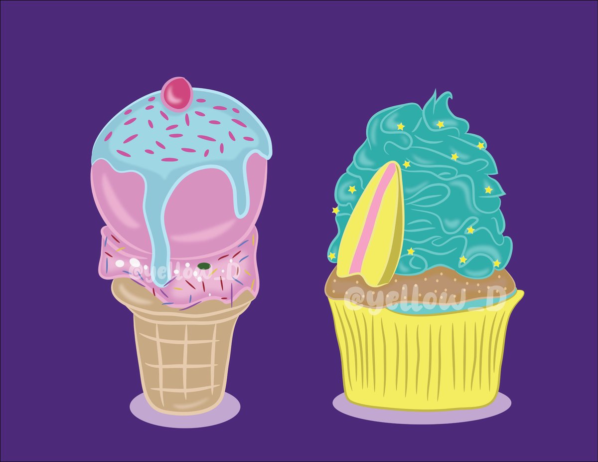 Yellow_D230300's tweet photo. Dessert vector #vectorart #ilustration https://t.co/kKUb28od2r