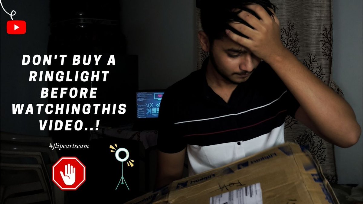 rj_vector's tweet photo. Best Ring light under 1000... ! 😐🤦‍♂️ | Flipcart scam | must watch 🤷‍♂️ https://t.co/saVZJWzyUK via @YouTube https://t.co/gTBdqw71AZ