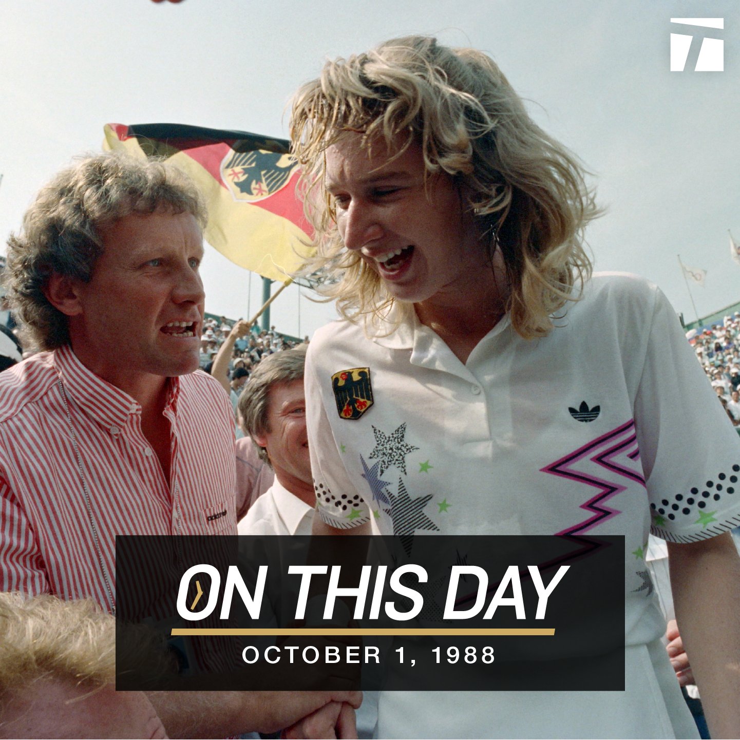 Tennis Channel On October 1 19 19 Year Old Steffi Graf Became The First Player To Complete A Calendar Golden Slam After Defeating Gabriela Sabatini 6 3 6 3 At The Seoul Olympics