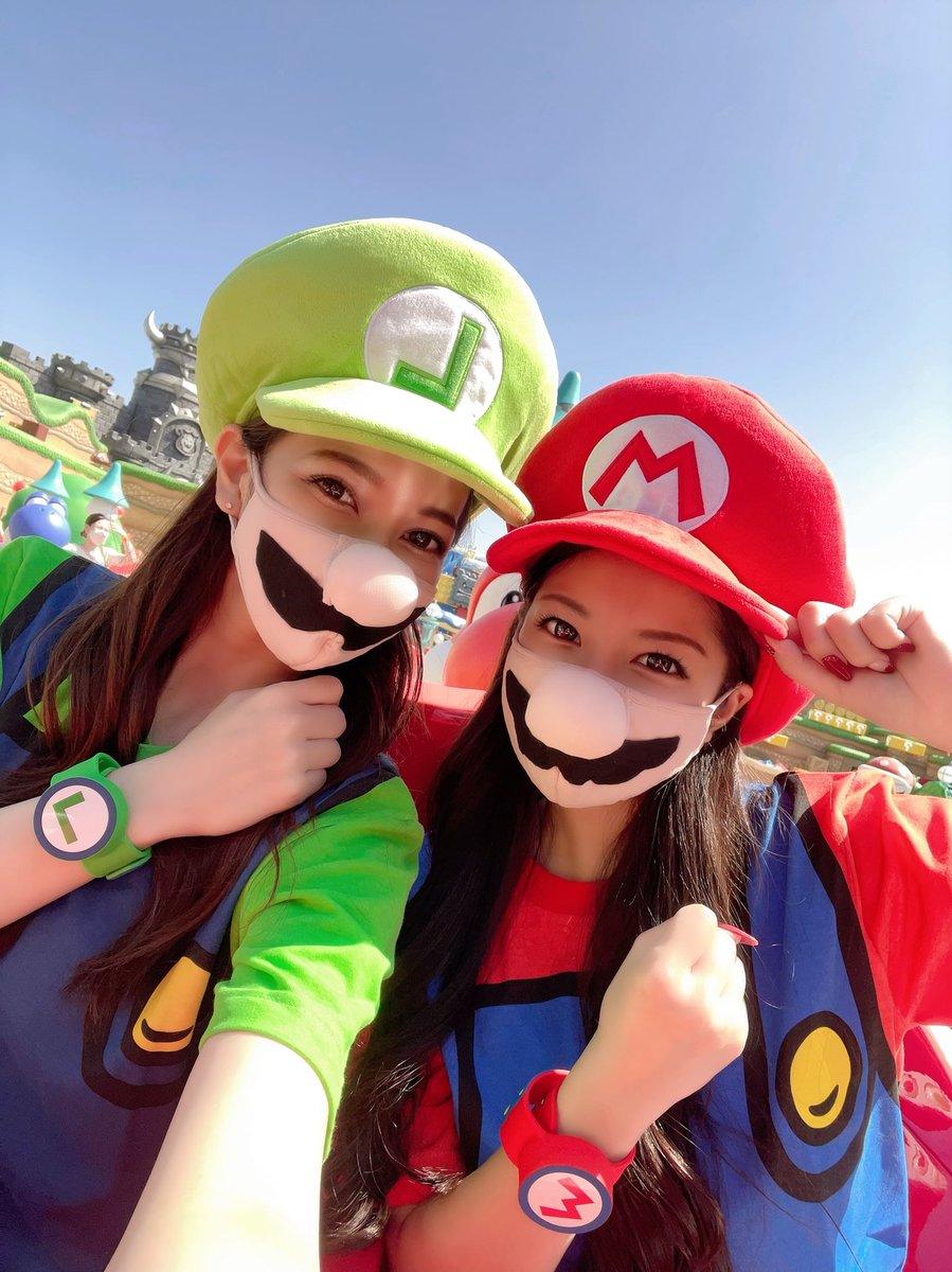 ハロウィン ユニバにも☆ マリオ ルイージ 帽子 コスプレ なりきり 仮装