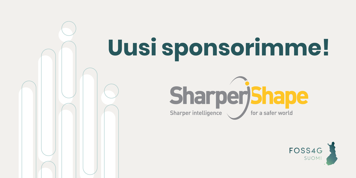 foss4gfi's tweet photo. Meillä on uusi sponsori - Sharper Shape! 🚁 Kiitos Sharper Shape! 👌 https://t.co/GI2RDaVxzA https://t.co/evRxjRN0wW