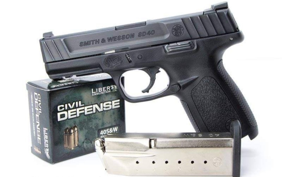 Civil Defense 40 S&amp;W

Weight: 60 GR
Velocity: 2000 FPS
Kinetic Energy: 500 FPE

libertyammo.com/product/civil-…

#LibertyAmmo #40SW #OneAndDone #CivilDefense #GotAmmo #DefensiveAmmo #AZWS