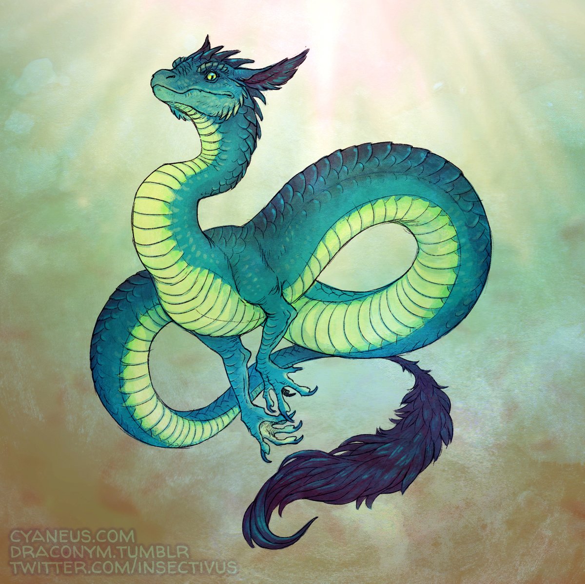 feeling like my dragonsona had too many limbs so I took some off