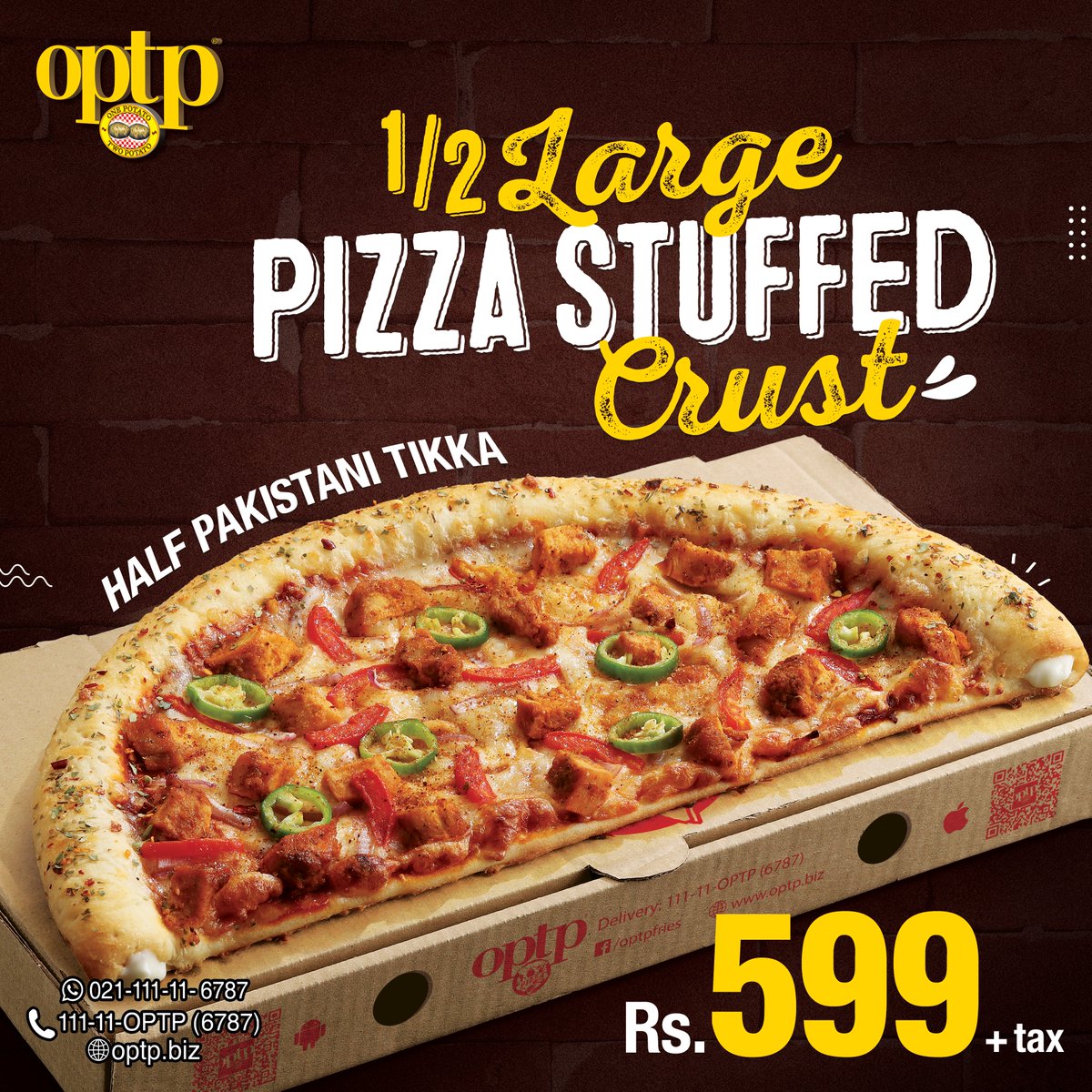 optp_fries's tweet photo. Half in size but our Pizza carries a wholesome vibe.
Order Now!
UAN: 111-11-OPTP (6787)
Whatsapp: https://t.co/mlgKkRYCJm
WEB: https://t.co/9WHHcEnaRl
Android: https://t.co/FAkaTaOAlo
iOS: https://t.co/4QbdGan9Wk
#OPTP #HalfPizza #Optpfries https://t.co/teBmstYIGL