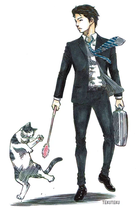#ネクタイの日 👔
 #illustration 
 #オリジナルイラスト 🐱🎶 