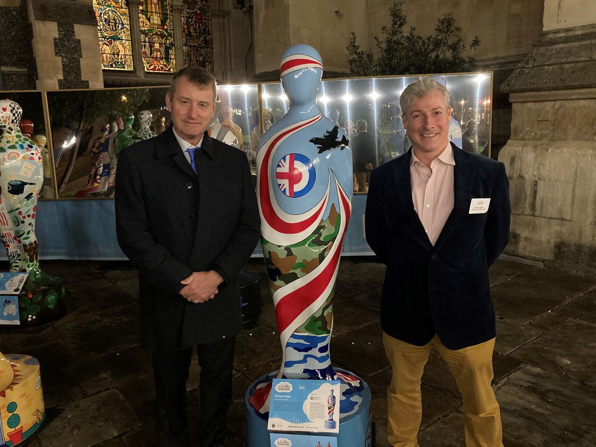 It was a great to attend the opening ceremony for @gratitudeinart in London last night, commemorating and supporting the NHS and all key workers. This incredible sculpture by @mik_richardson pays homage to the #armedforces, and we couldn’t be more proud to support this project.