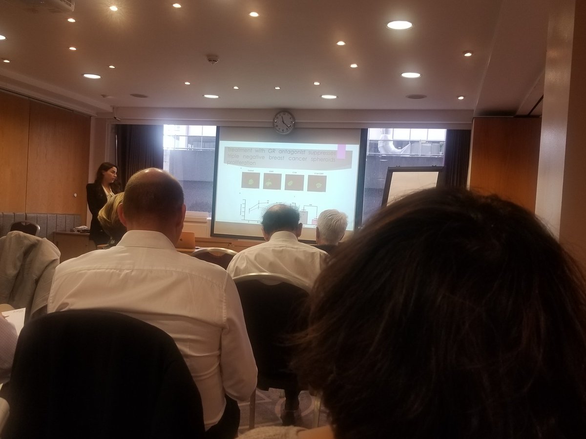 Very proud of PhD student Gheed AlHity giving a talk at the BBG meeting on glucocorticoid antagonism and breast cancer mets